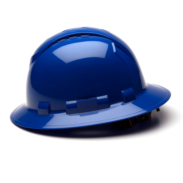 Ridgeline Vented Full Brim Hard Hat with 4-Point Ratchet Suspension