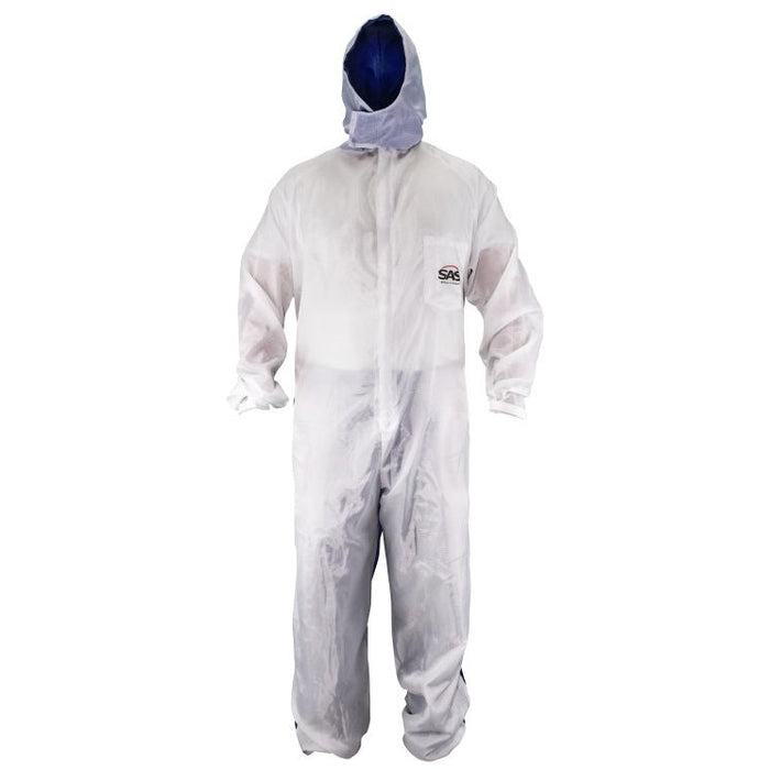 SAS Moonsuit Nylon / Cotton Reusable Coverall, Hooded with Elastic Waist & Full Zipper, 1 Each