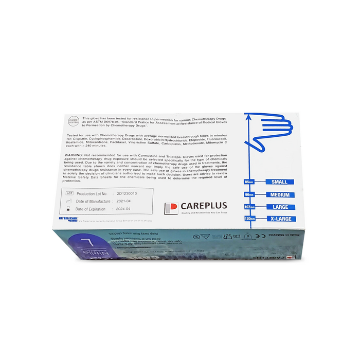 NitrileCare Premium Nitrile Examination Gloves 6 Mil, Blue, Medical / Food Grade Dispoable Work Gloves, 100/Box