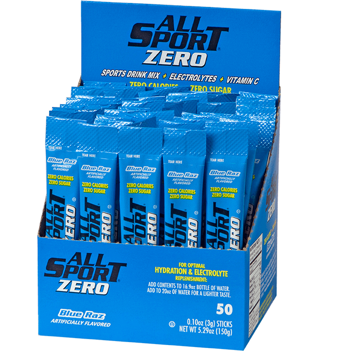 All Sport Powder Hydration Sticks, Low Calorie, Performance Electrolyte Drink Mix, Sugar Free, 2x Potassium, 3 Grams/Stick, 50 Sticks per Box