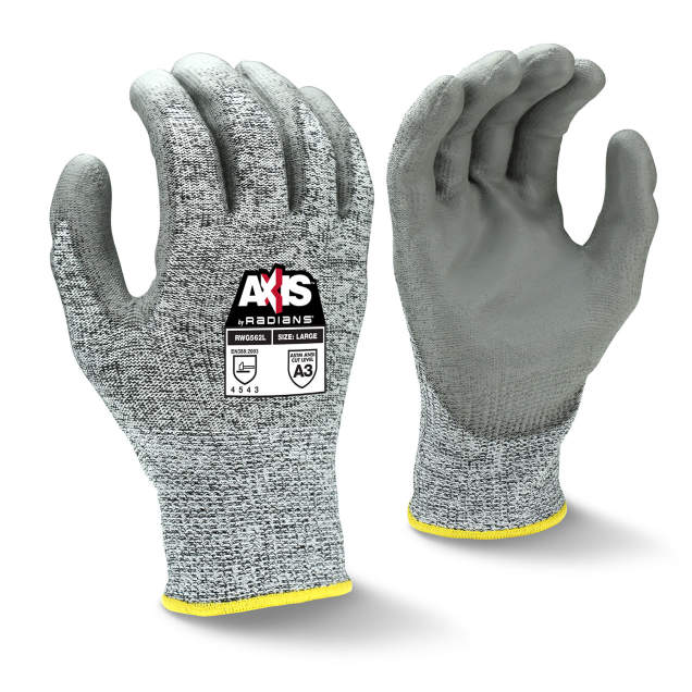 ANSI A3 Radians RWG562 AXIS Cut Protection Level Polyurethane Coated Work Glove