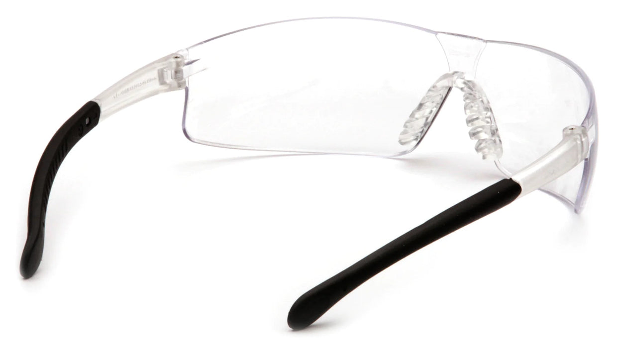 Pyramex Provoq, Frameless Safety Glasses, Soft Nosepice & Rubber Temples - ANSI Z87+