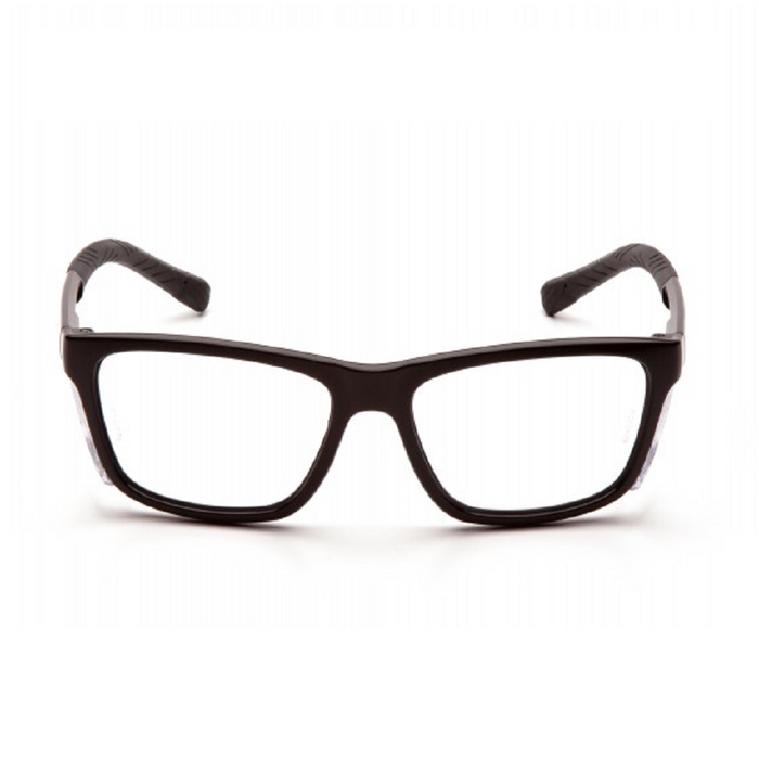 Pyramex Conaire Safety Glasses, Black Frame with Intergrated Side Shields