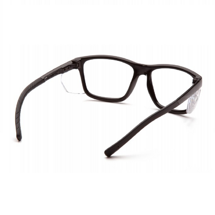 Pyramex Conaire Safety Glasses, Black Frame with Intergrated Side Shields