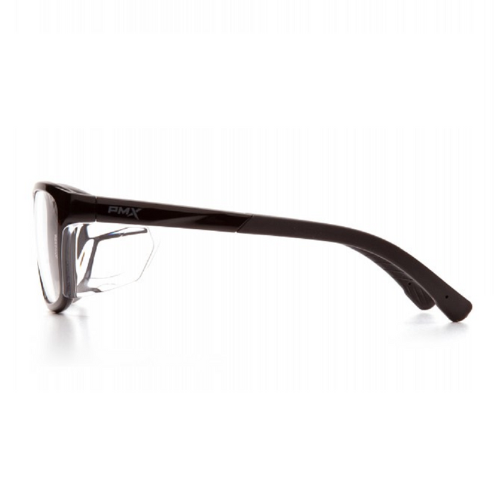 Pyramex Conaire Safety Glasses, Black Frame with Intergrated Side Shields