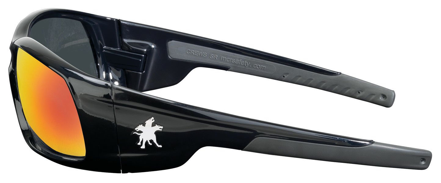 MCR Crews Swagger Safety Glasses, Sporty Sunglasses, ANSI Z87.1