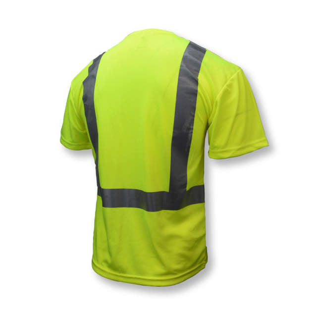 Radians ST11 Class 2 High Visibility Lime / Green Safety T-Shirt with Max-Dri Moisture Wicking Birdseye Mesh