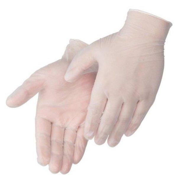 Duraskin Powder-Free 4 mil Disposable Vinyl Gloves, Clear, Food Grade, 100 Gloves per Box, T2910W