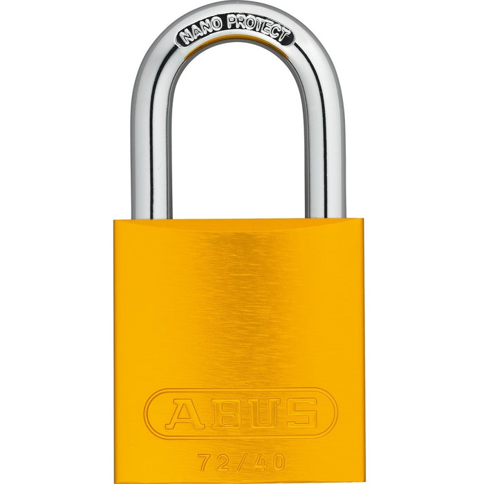 ABUS 72/40 Padlock, Aluminum with Hardened Steel Shackle, Keyed Different