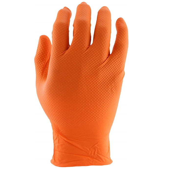 PosiShield Disposable Nitrile Gloves, Powder Free with Textured Grip, 7 MIL, Hi-Vis Orange - BHP Safety Products