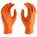 PosiShield Disposable Nitrile Gloves, Powder Free with Textured Grip, 7 MIL, Hi-Vis Orange - BHP Safety Products