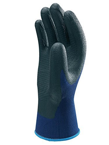 Showa 380 Blue Nylon Stitched Glove with Nitrile Foam Coating and Waffle Pattern - BHP Safety Products