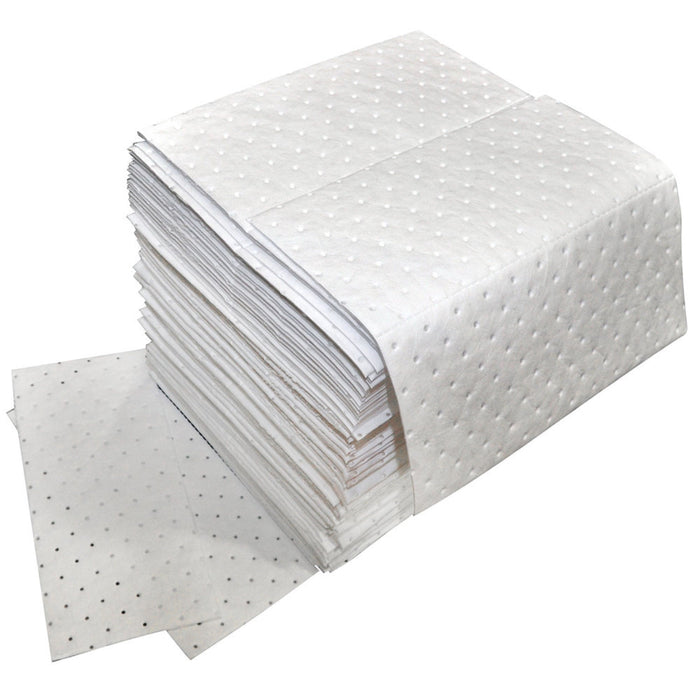 Oil Only Bonded Absorbent Pads, White, 200 Pads per Bale, WDM200